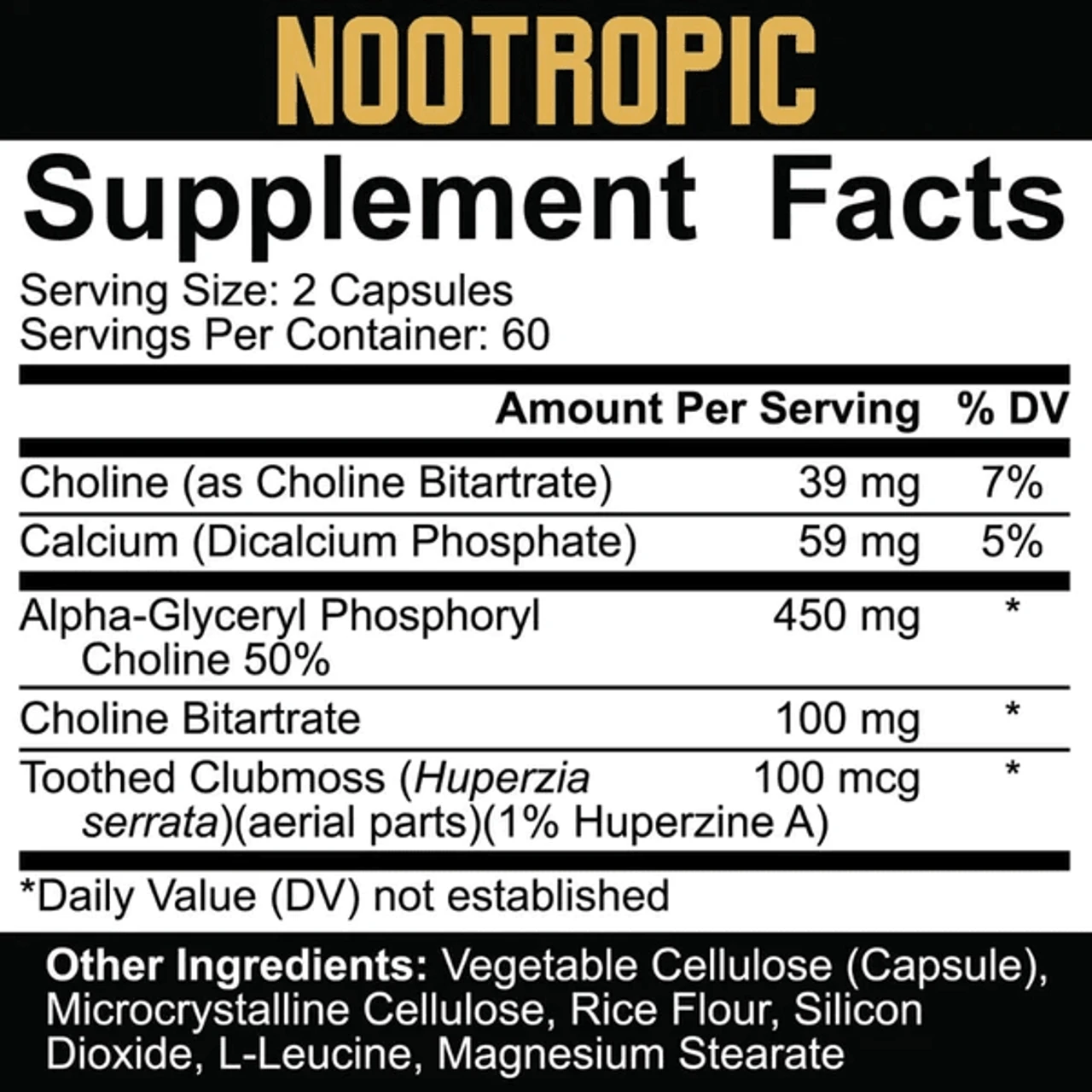5% Nutrition Core Nootropic 120ct - Image 2