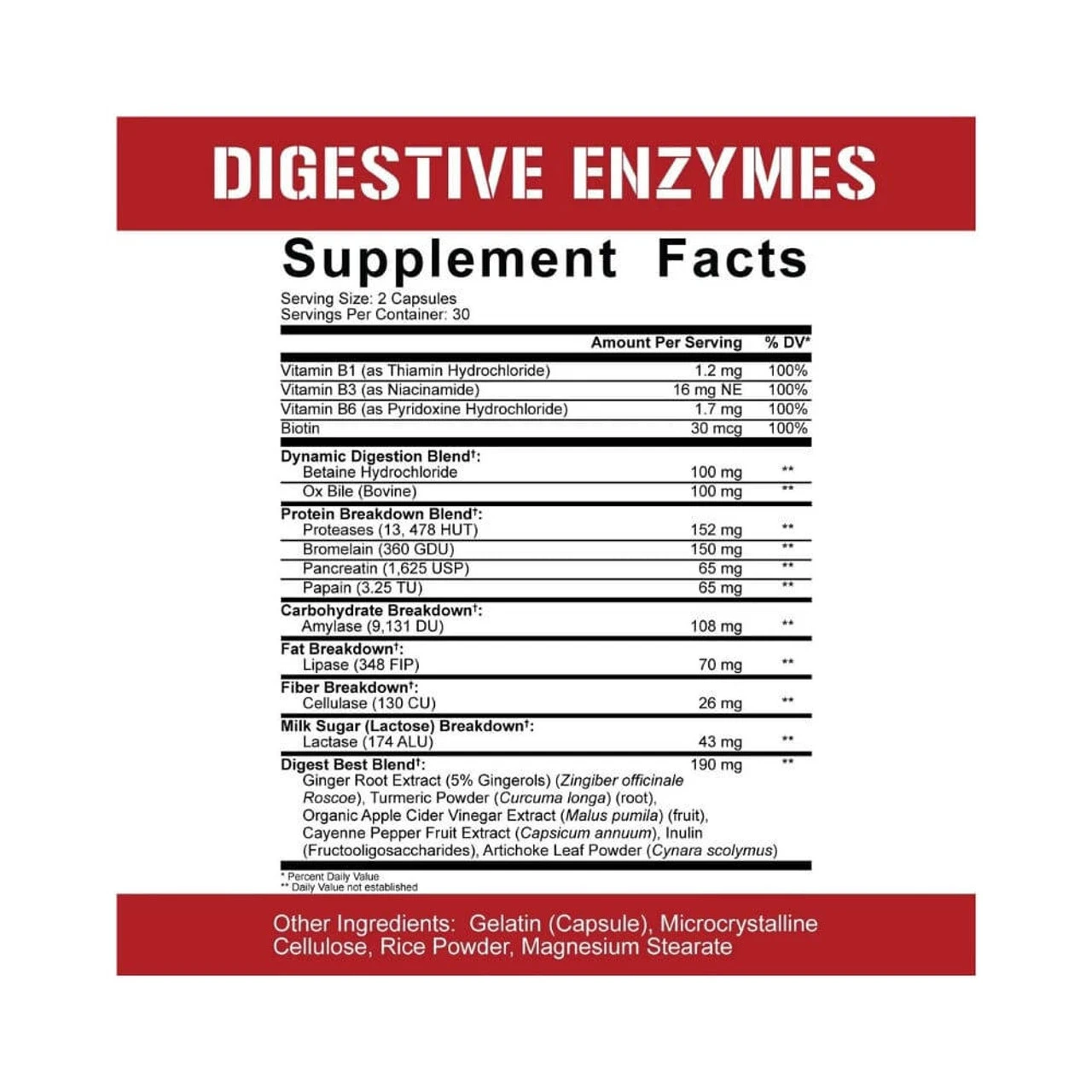 5% Nutrition Diges-Ten 60 Capsules - Image 2