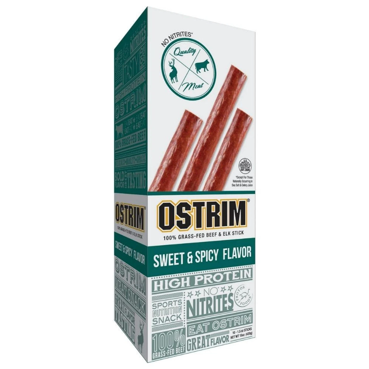 Ostrim Beef/Elk Stick 10 Count - 1.5 Oz. - Image 2
