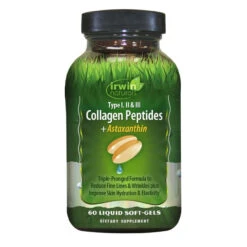 Irwin Type I, II, & III Collagen Peptides W/Astaxanthin 60 Soft Gels