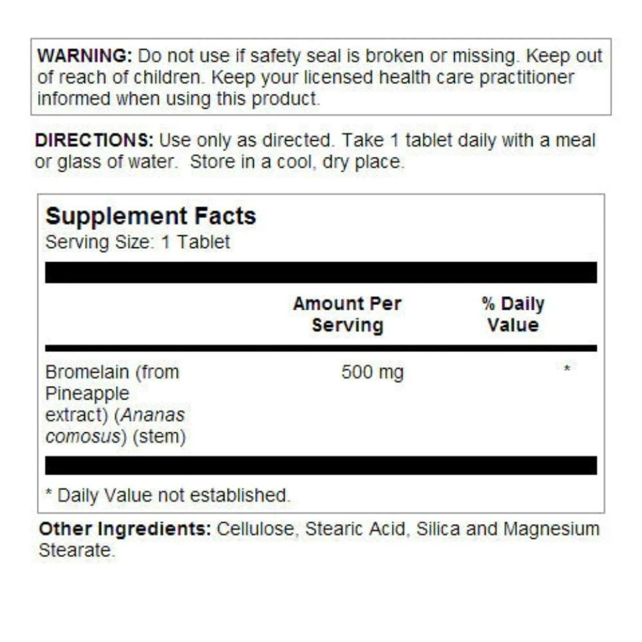 KAL Bromelain 500mg 60 Tablets - Image 2
