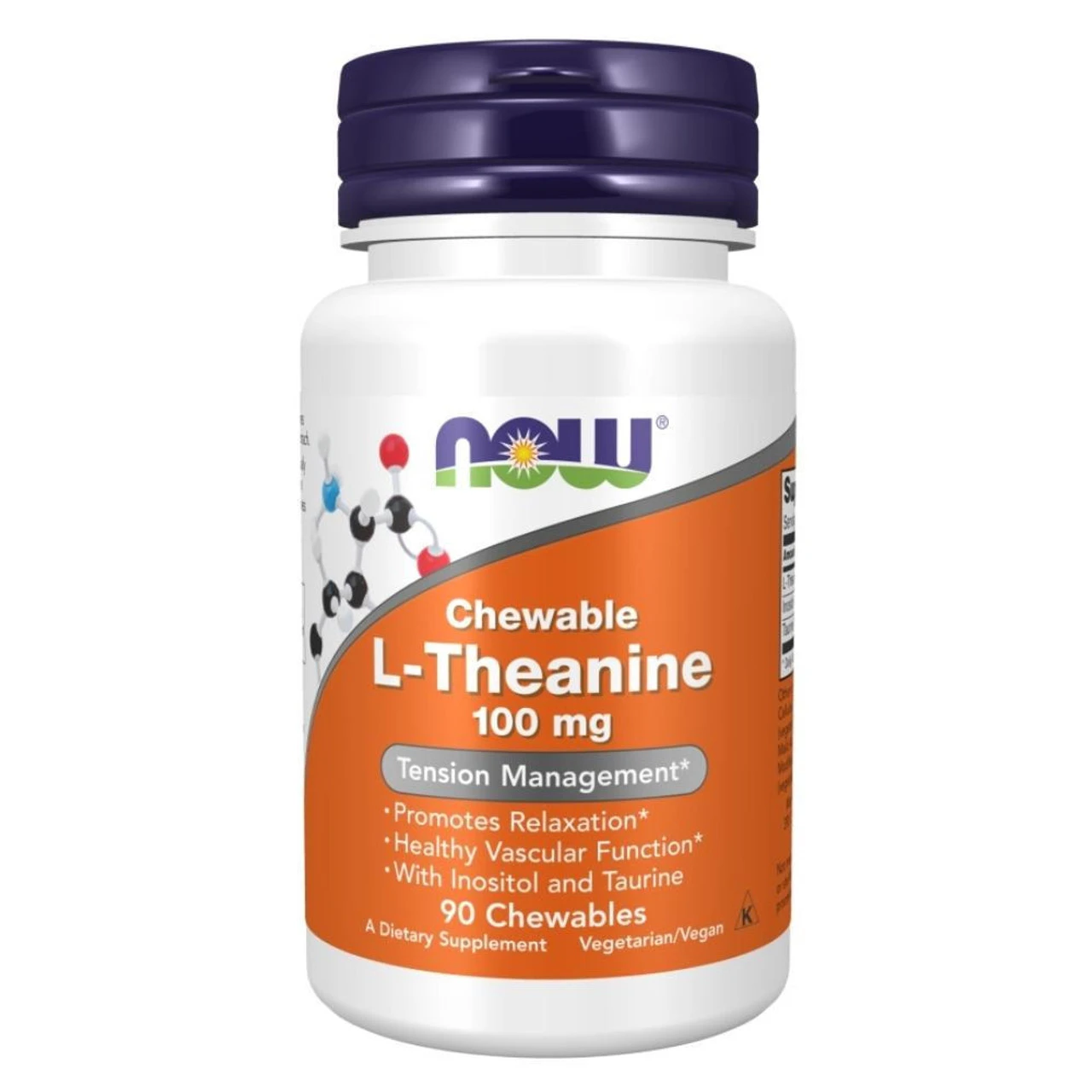 Now Foods L-Theanine 100mg 90 Chewables