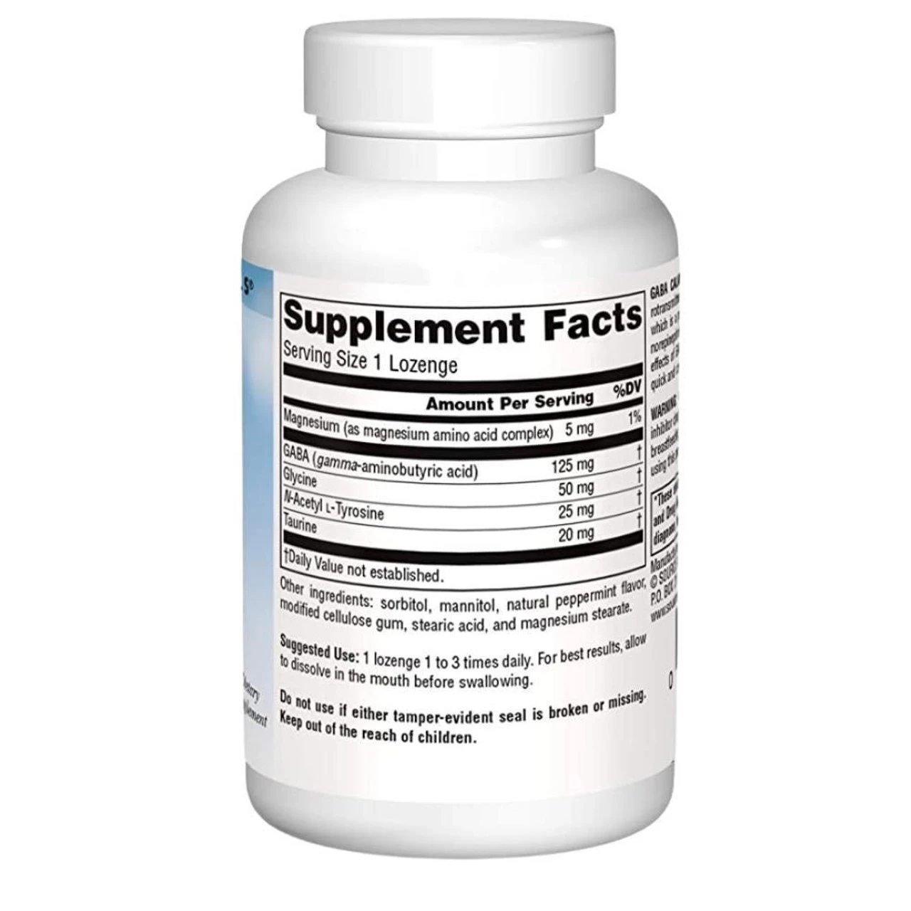 Source Naturals GABA Calm Peppermint 60 Lozenges - Image 2