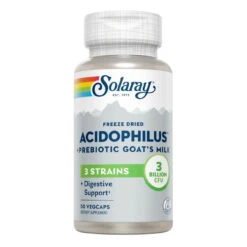 Solaray Acidophilus 3 Strain Probiotic & Prebiotic Goat's Milk 50 Capsules