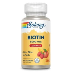 Solaray Biotin 5000mcg Tangy Fruit 60 Lozenge