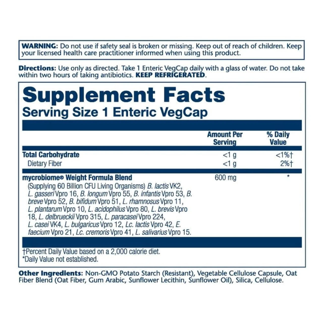 Solaray Mycrobiome Probiotic 30 Veg Caps Weight Formula - Image 3