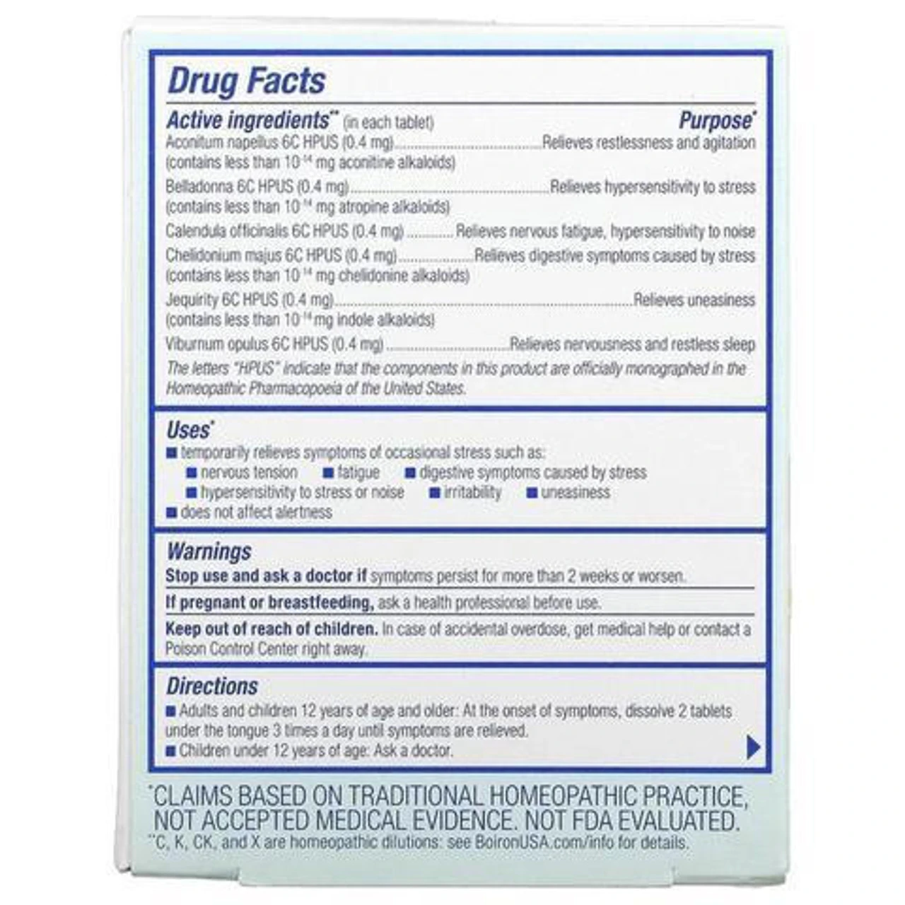 Boiron StressCalm 60 Tablets - Image 2