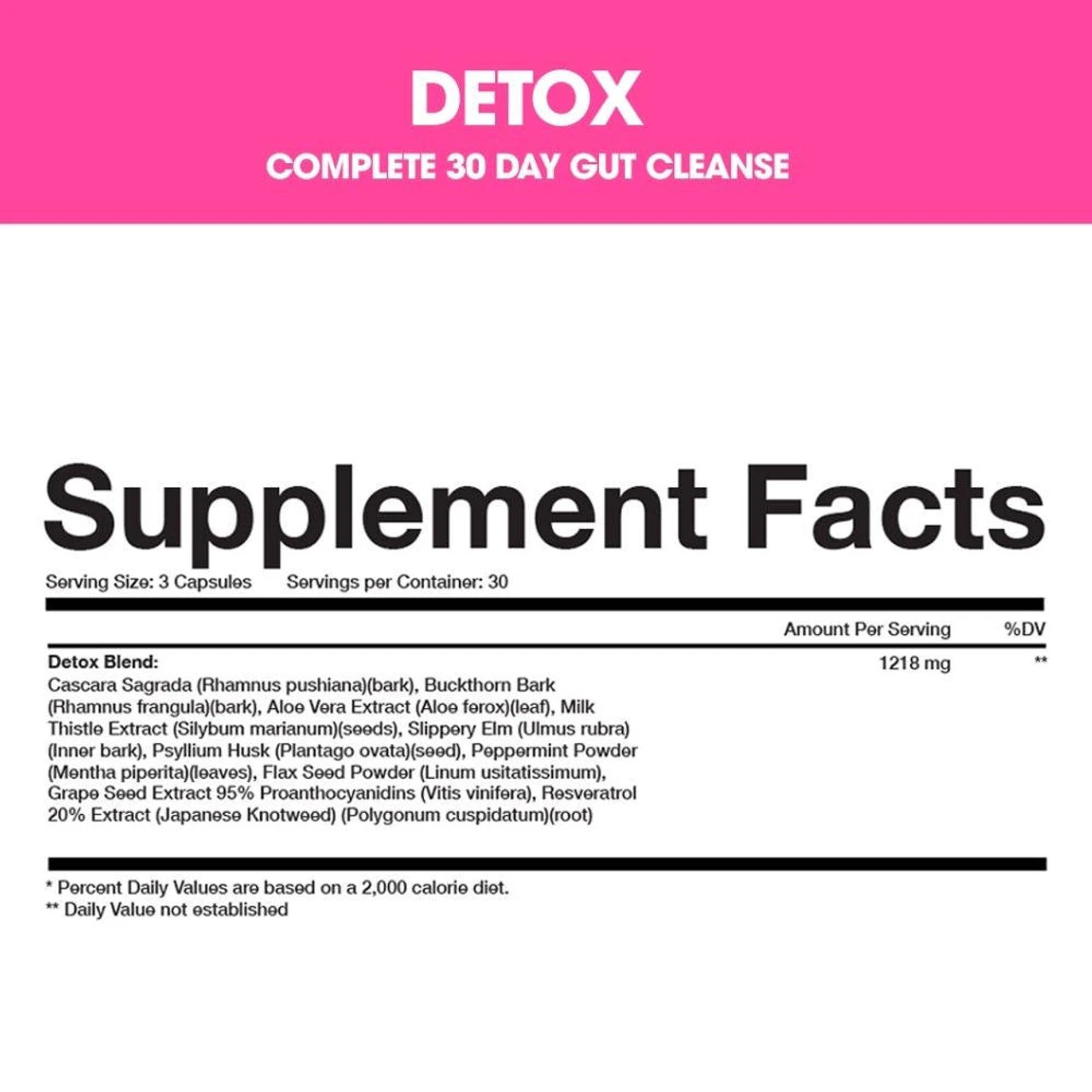 OBVI Detox Gut Cleanse 90 Caps - Image 2