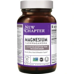 New Chapter Magnesium + Ashwagandha 30 Tablets
