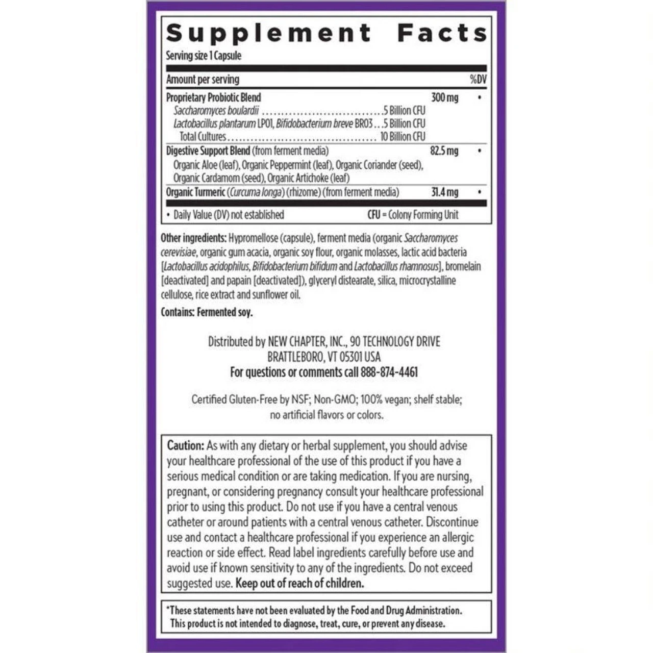 New Chapter All-Flora Probiotic 30 Capsules - Image 2