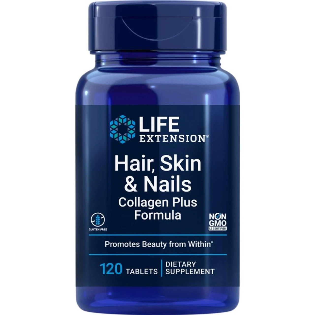Life Extension Hair, Skin & Nails Collagen Plus Formula 120 Tablets
