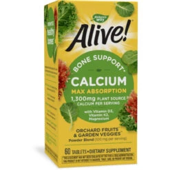 Nature's Way Alive! Calcium 60 Tablets (Previously Enzymatic Therapy)