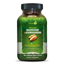 Irwin Naturals Magnesium + Ashwagandha 60 Liquid Softgels