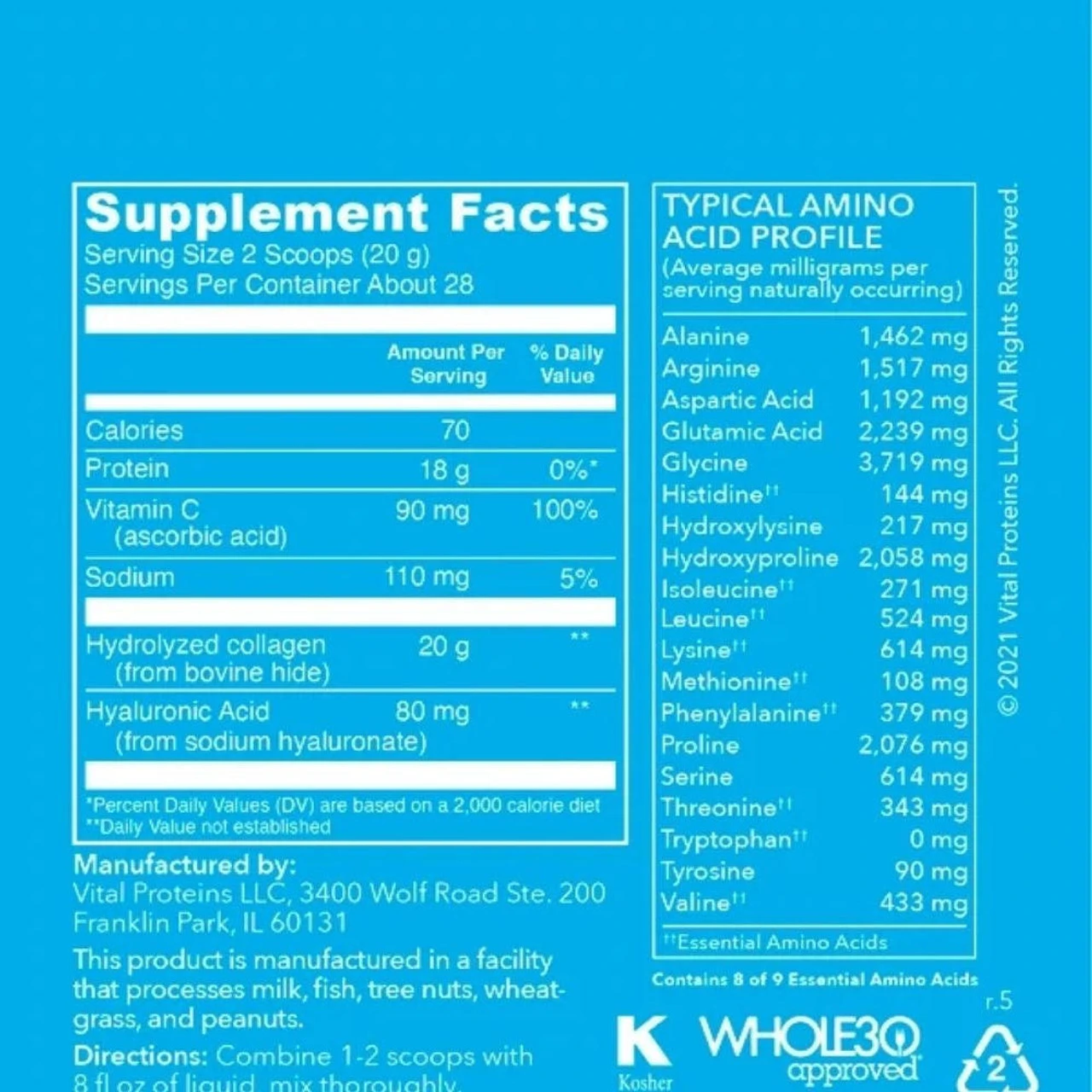 Vital Proteins Collagen Peptides 20 Oz. - Image 2